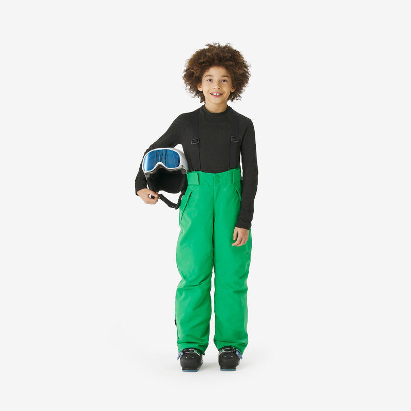 Pantalon de ski chaud et imperméable enfant 6-14 ans, 500 PNF noir
