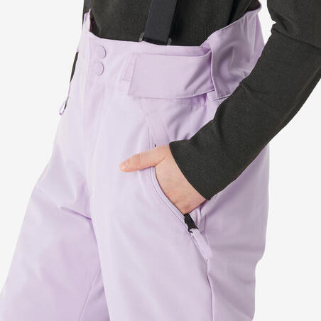 Штани лижні дитячі 500 PNF 6-14 років водонепроникні світло-фіолетові