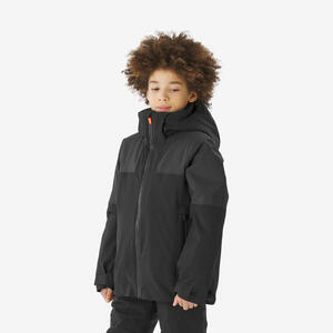 Chaqueta de esquí cálida e impermeable niños 8-14 años, 900 negro
