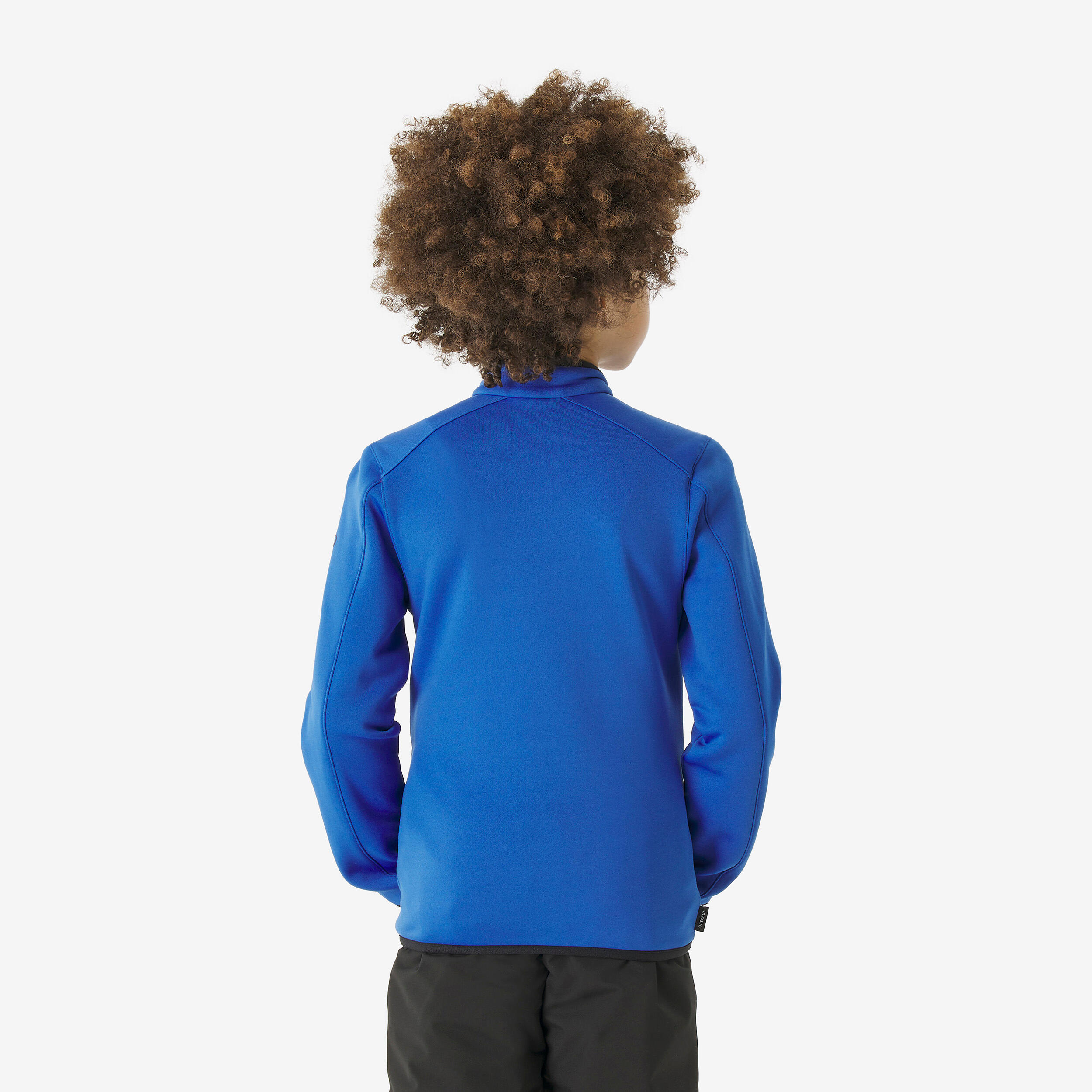 Sous-veste de ski chaude enfant 5-13 ans, MID 500 zip bleu 3/7