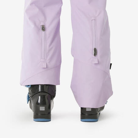 Штани лижні дитячі 500 PNF 6-14 років водонепроникні світло-фіолетові