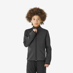 Sous-veste de ski chaude enfant 6-14 ans, MID 500 zip kaki et rose