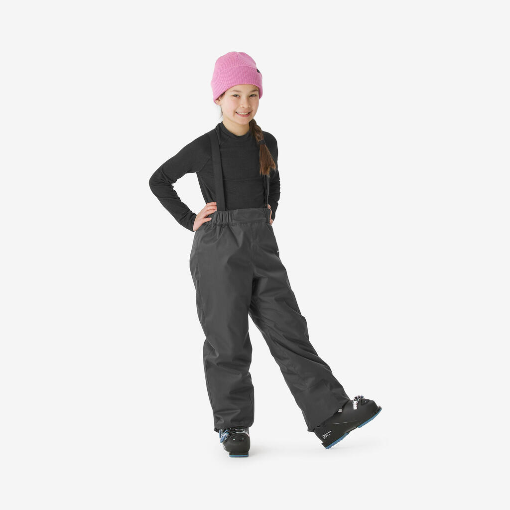 Kids’ ski trousers - 6-14 years, 100 - Black