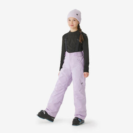 Pantalon de ski chaud et imperméable enfant 6-14 ans, 500 PNF lila