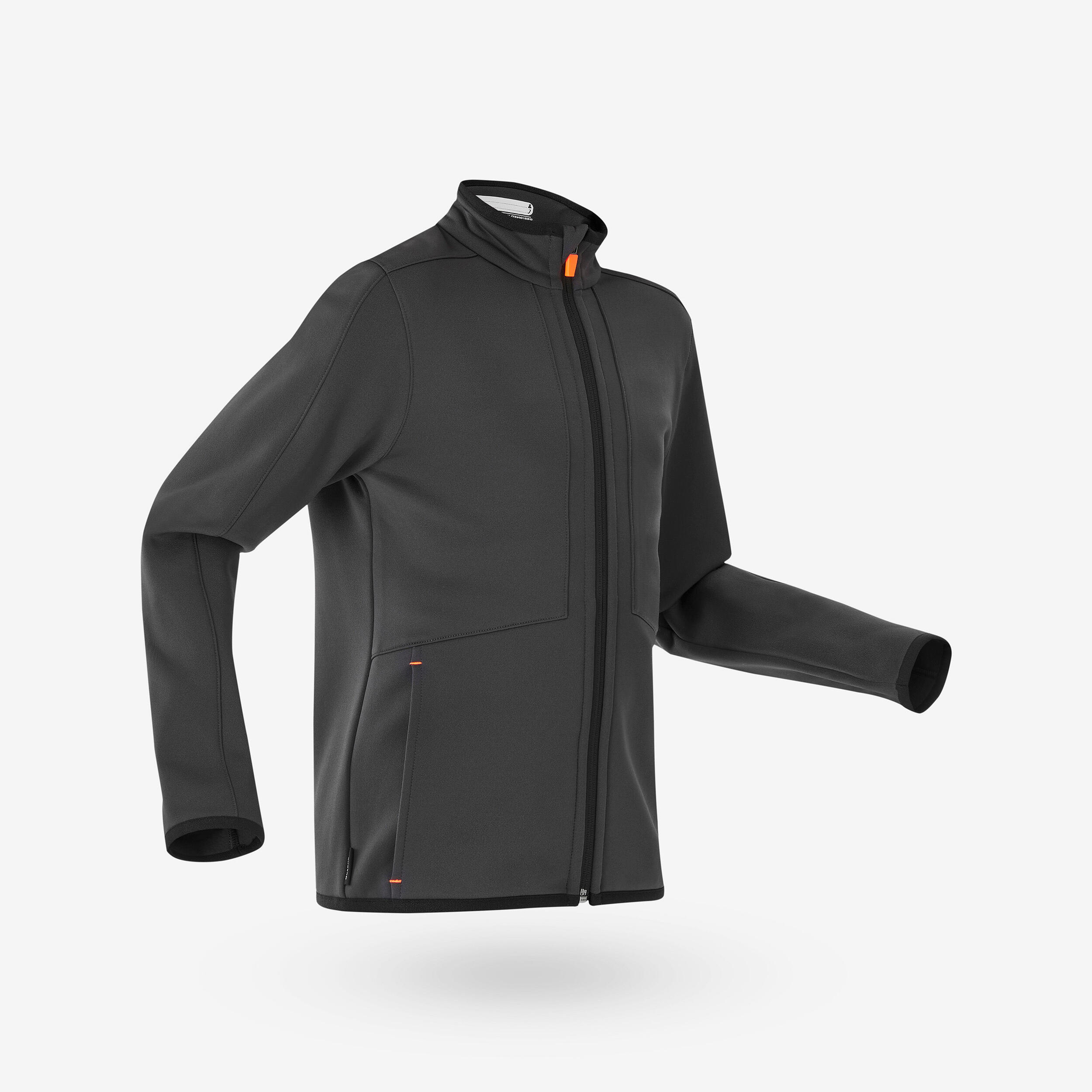 Kids’ Warm Ski Liner Zipped Jacket 5-13 years, MID 500 Zip - Grey 6/6