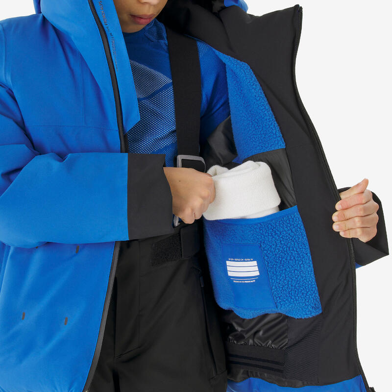 Çocuk Şişme Kayak Montu - 6/14 Yaş - Mavi - 500 Warm
