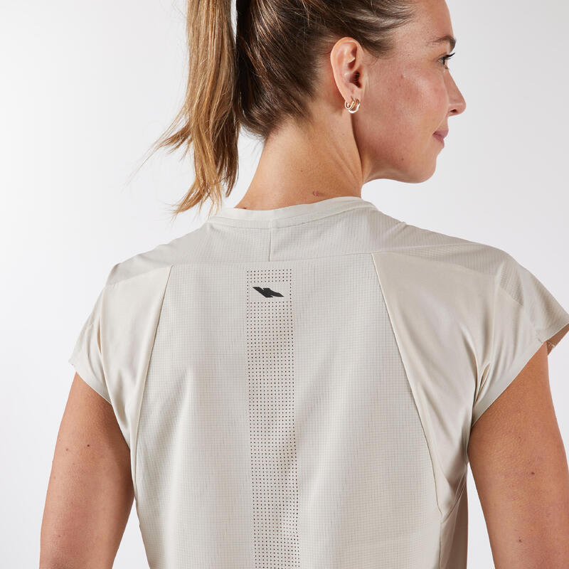 Tricou de alergare ușor Kiprun Run 900 Light Replika OBVIOUS Bej Damă