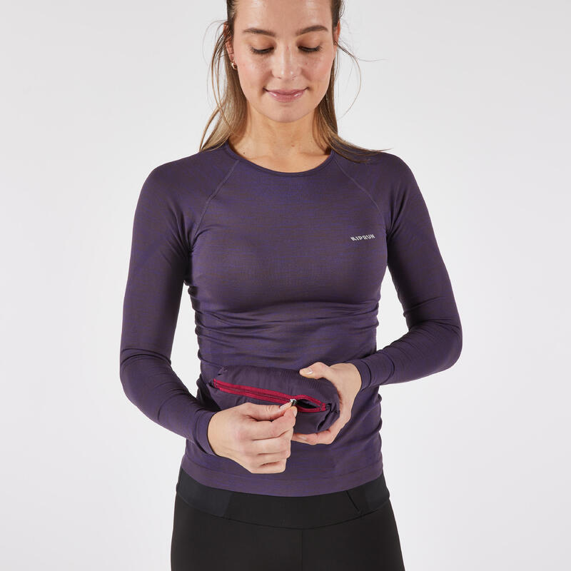 Geacă de alergare impermeabilă și respirantă KIPRUN Run 500 Mov Damă