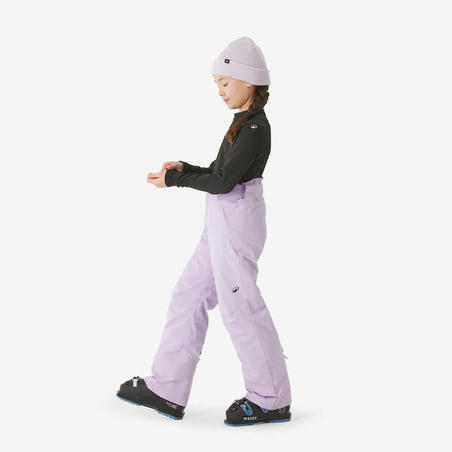 Штани лижні дитячі 500 PNF 6-14 років водонепроникні світло-фіолетові
