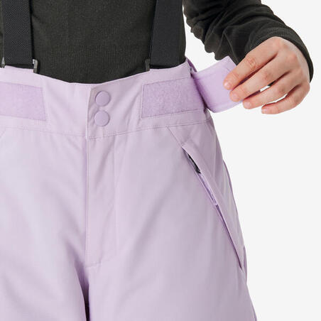 Штани лижні дитячі 500 PNF 6-14 років водонепроникні світло-фіолетові