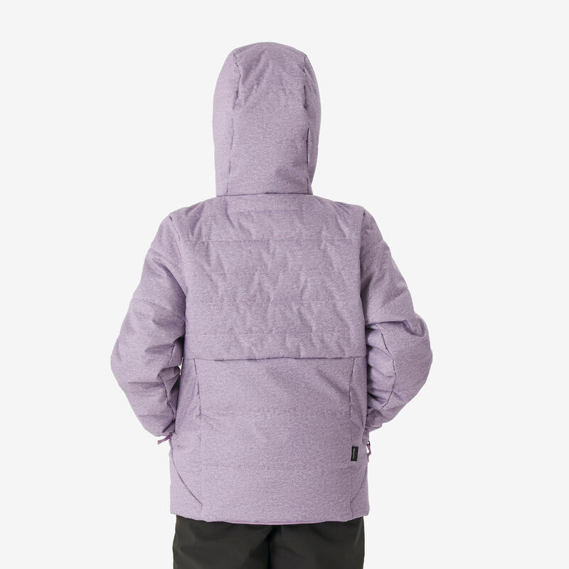 Çocuk Şişme Kayak Montu - 6/14 Yaş - Pembe/Leopar Desenli - 100 Warm