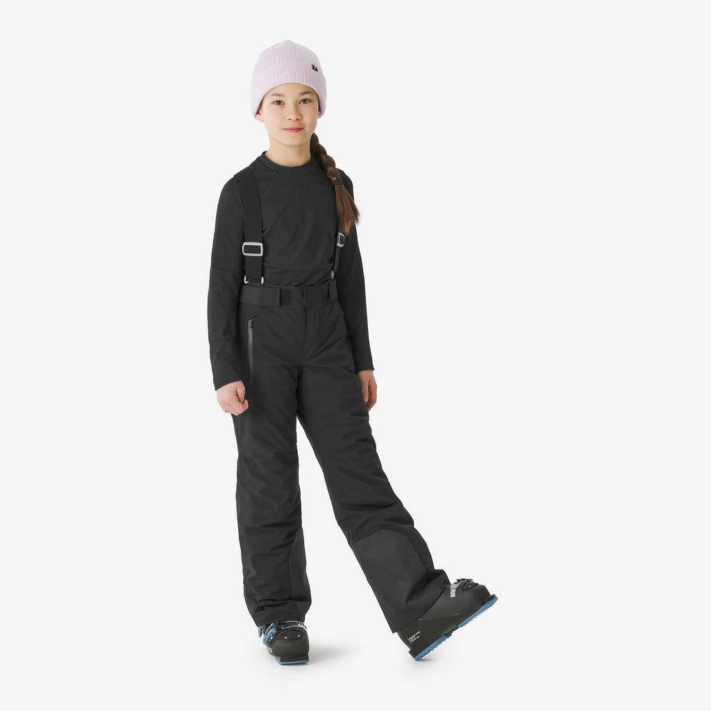 Crvene dečje tople i vodootporne pantalone za skijanje PNF 900