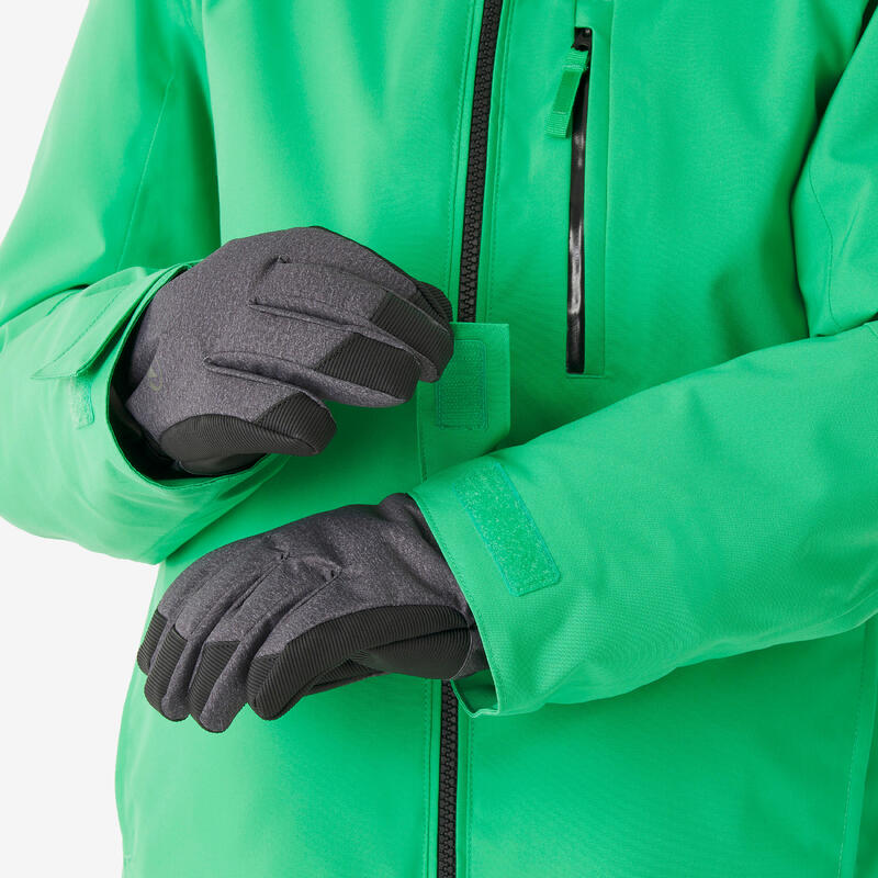 Geacă călduroasă și impermeabilă 6-14 ani SKI500 Verde Copii
