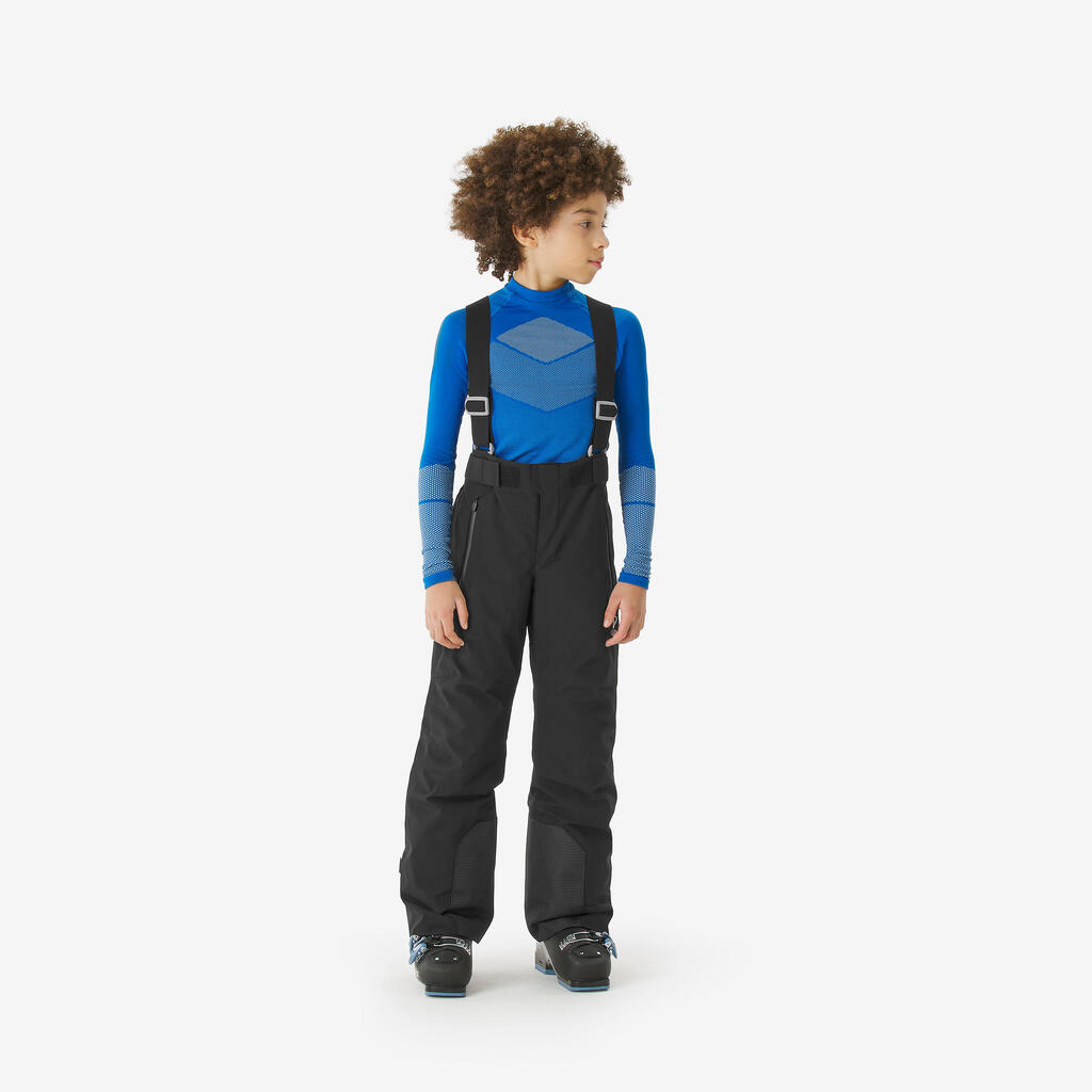 Crvene dečje tople i vodootporne pantalone za skijanje PNF 900