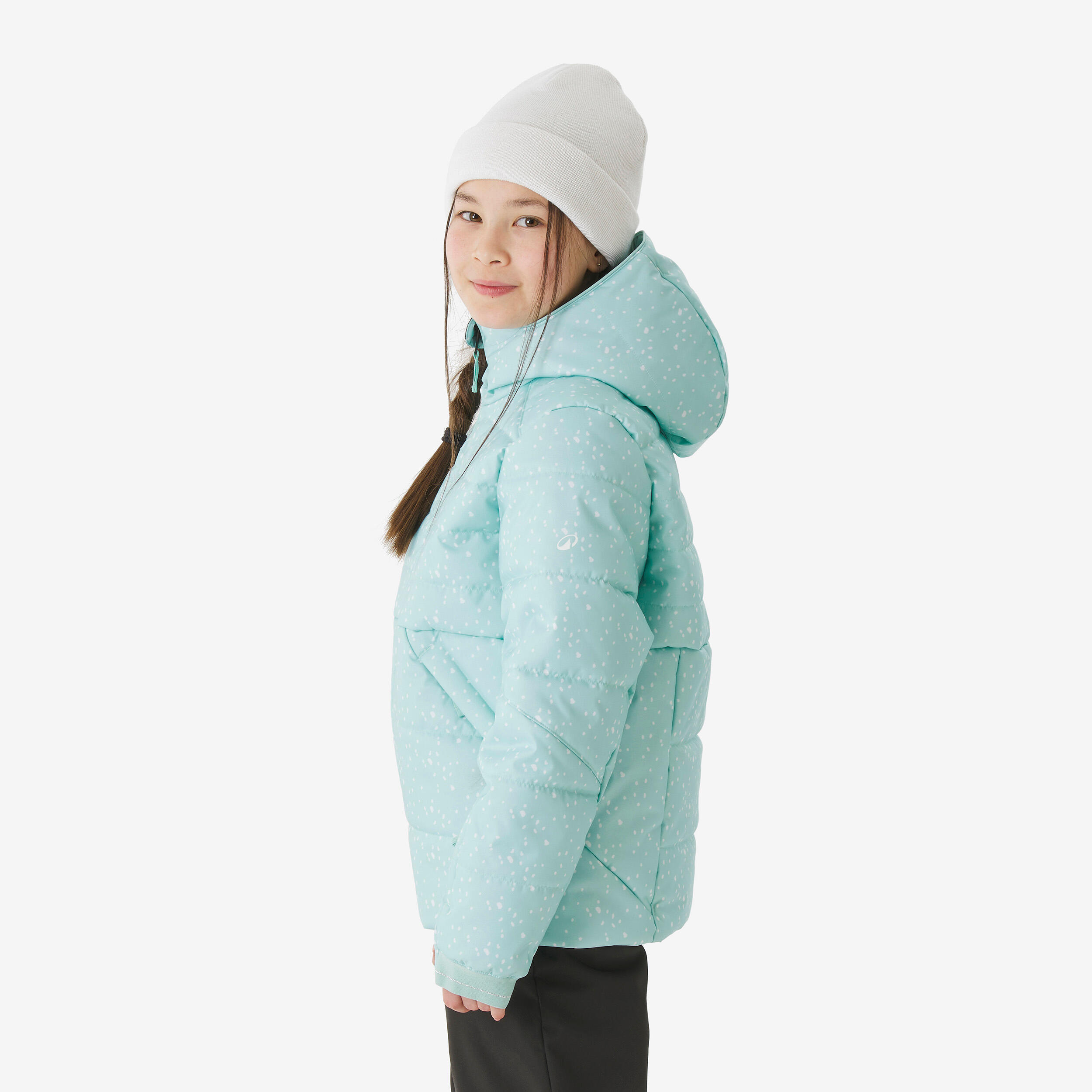 Piumino sci bambino 100 WARM turchese 5/10