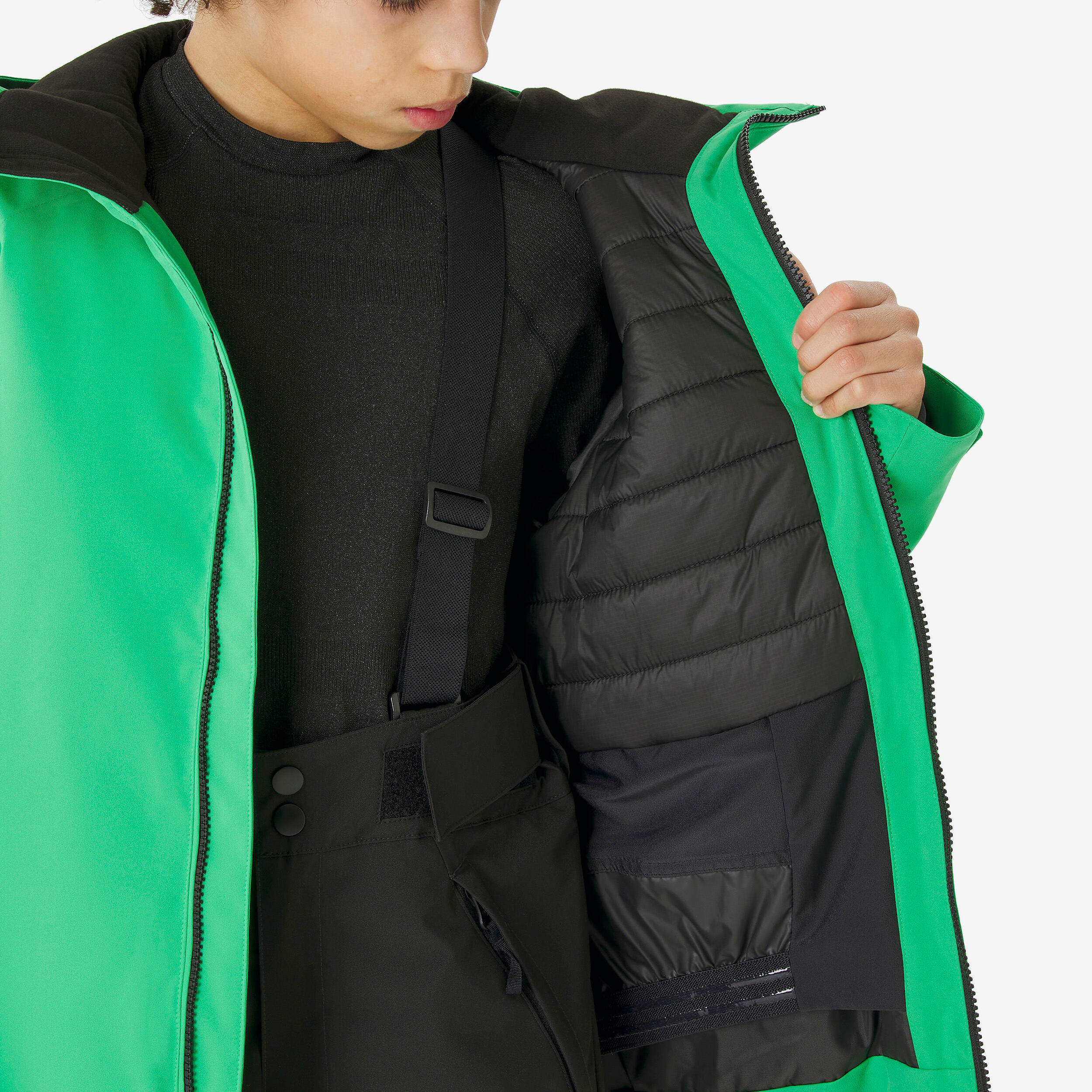 Manteau de ski chaud et imperméable enfant, 500 Âge 6-14 ans 14/20