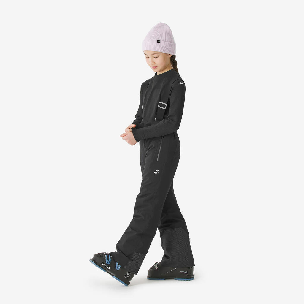 Crvene dečje tople i vodootporne pantalone za skijanje PNF 900