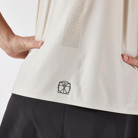 Майка жіноча Run 900 Light для бігу бежева/помаранчева 