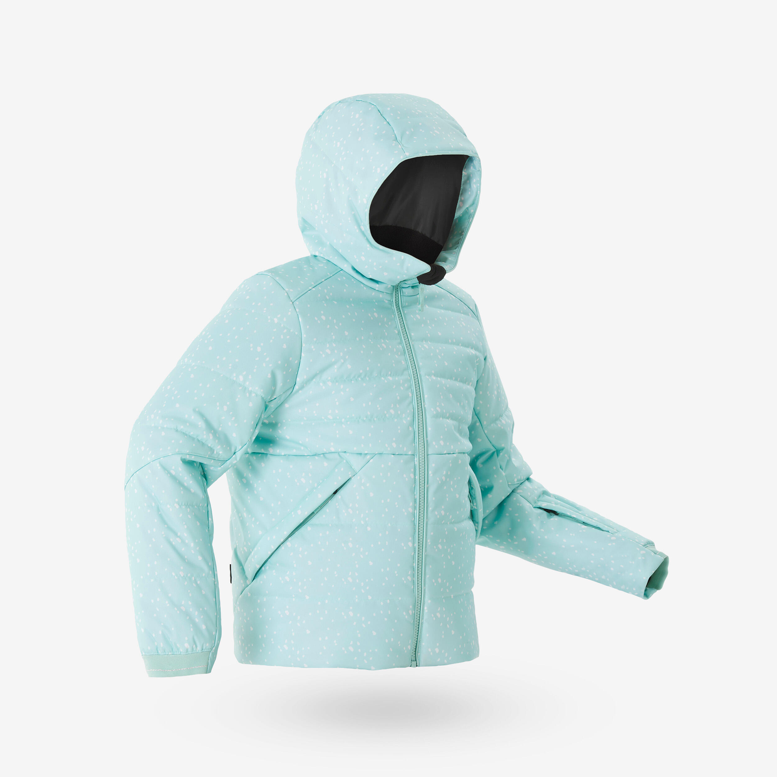 Piumino sci bambino 100 WARM turchese 10/10