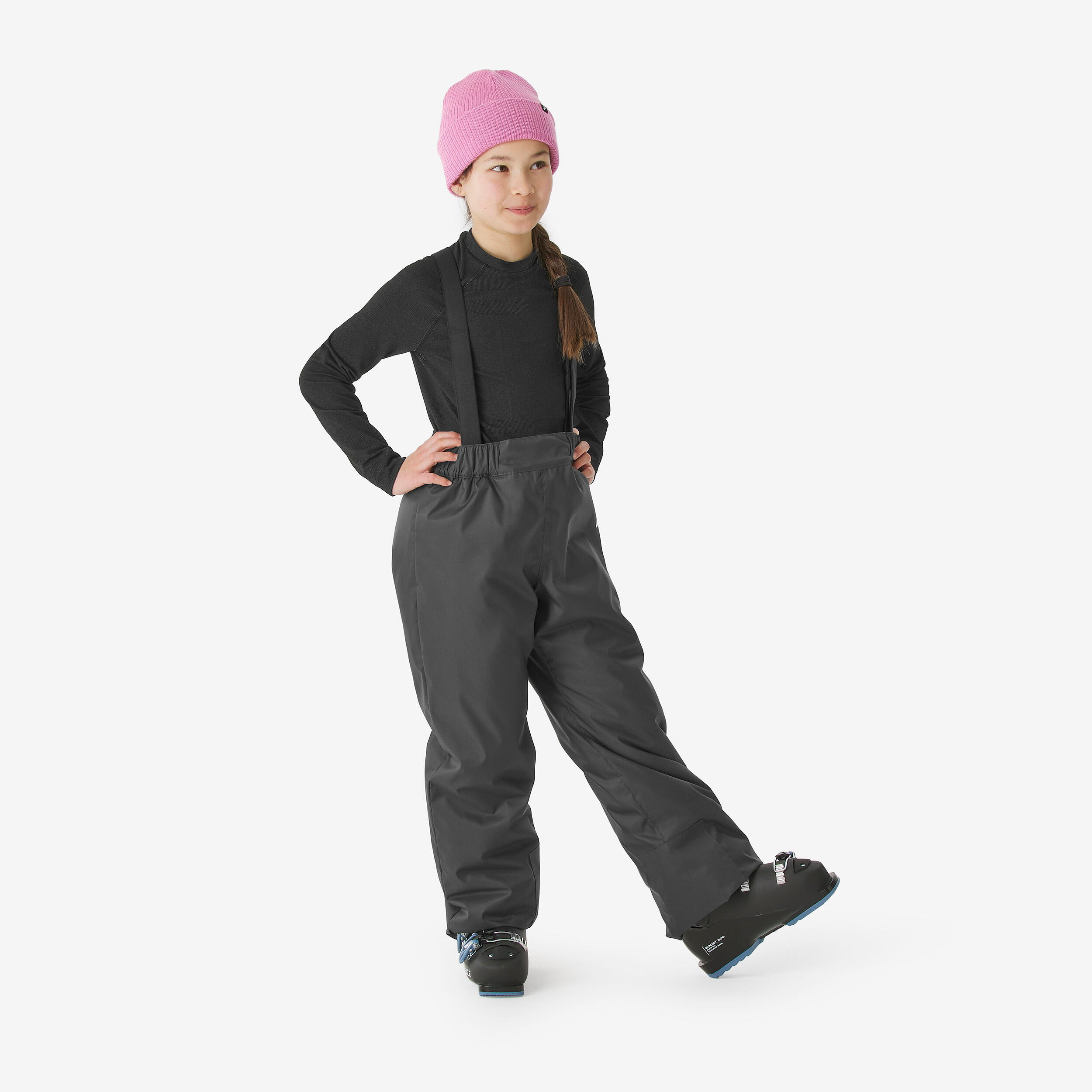 Kids' Ski Trousers 5-14 Years 100 - Black