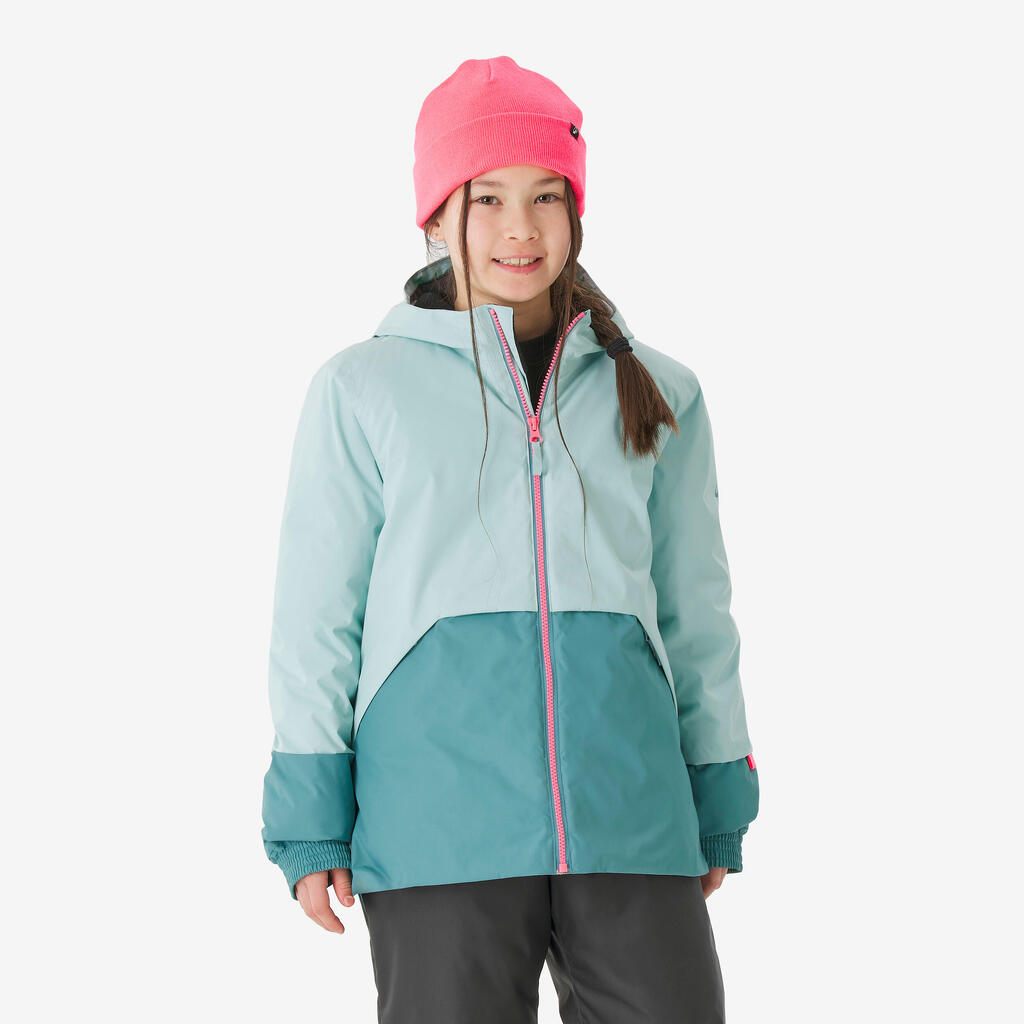 Kids’ warm ski suit, 5-13 years, SKI100 - Turquoise