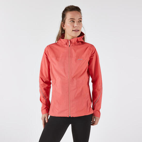 Giacca impermeabile running e trail donna RUN RAIN 500 viola