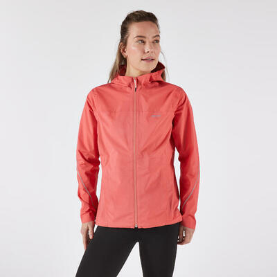 Laufjacke Trailrunning Damen wasserdicht atmungsaktiv - Run 500 aubergine
