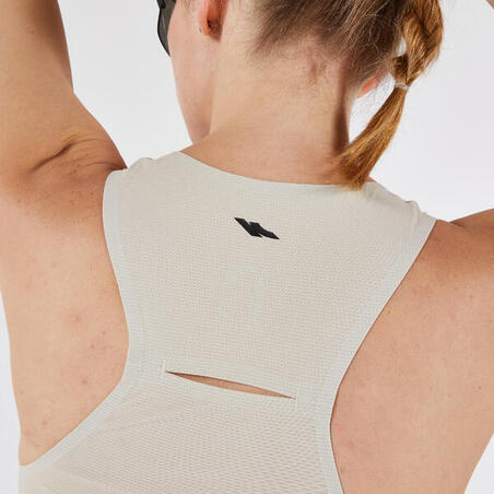 Топ жіночий Run 900 для бігу вкорочений бежевий