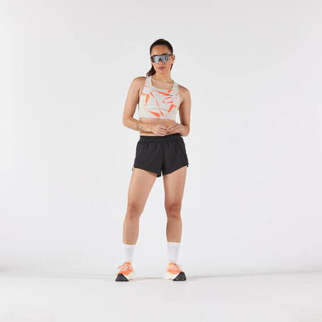 Топ жіночий Run 900 для бігу вкорочений бежевий