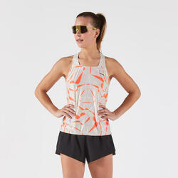 Débardeur de Running léger Femme - KIPRUN Run 900 Light vert imprimé