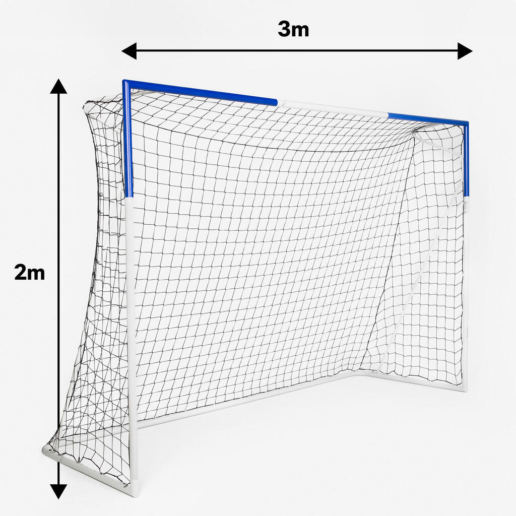 Large Football Goal By Kipsta - 9x6ft - White/Blue