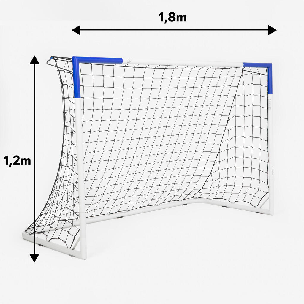 Medium Football Goal By Kipsta - 6x4ft - White/Blue
