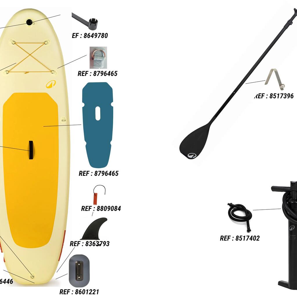 Inflatable stand-up paddleboard pack 9’6, 1 person (up to 80 kg) - 100 Yellow