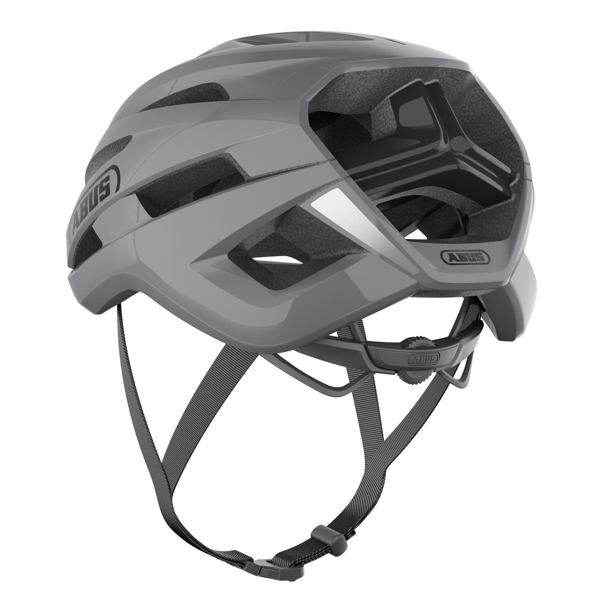 Rennradhelm ABUS Stormchaser ACE race grey 3/4