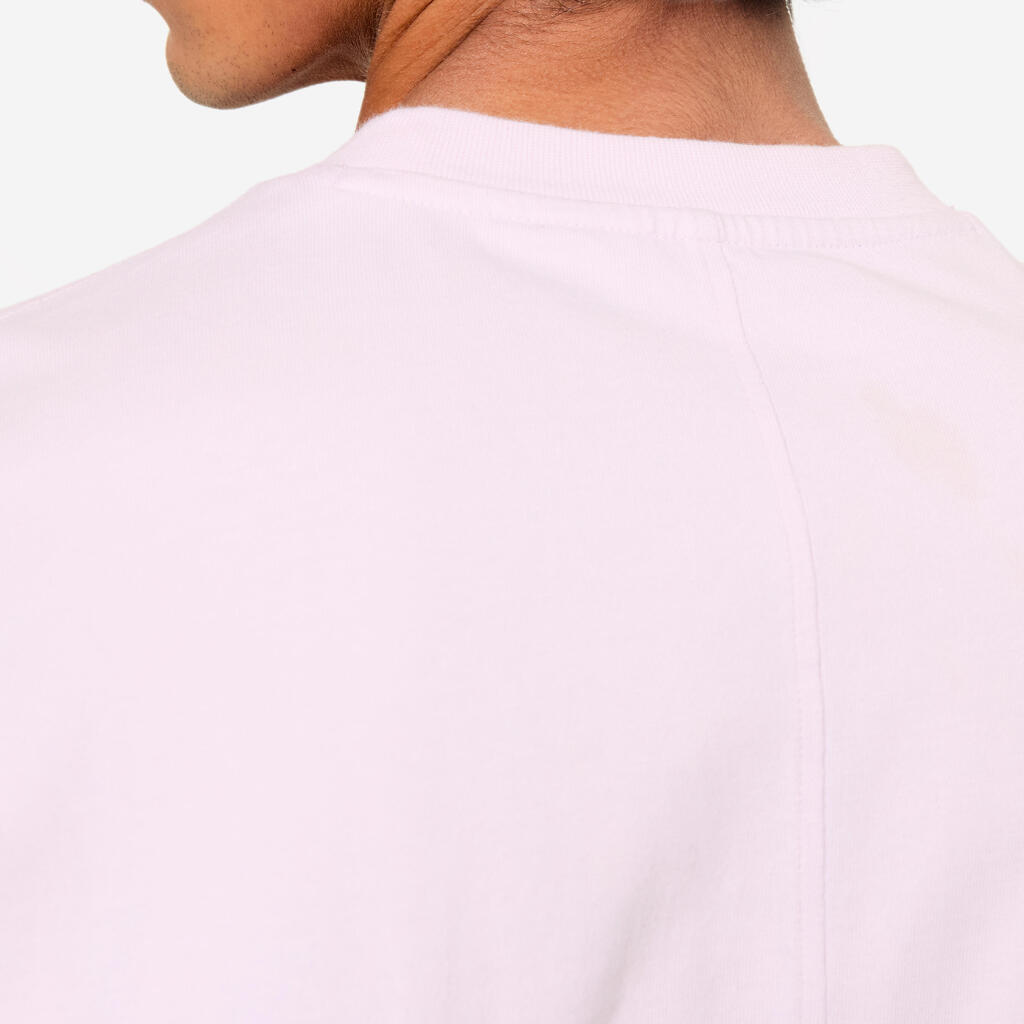 T-shirt de fitness coupe loose homme, violet