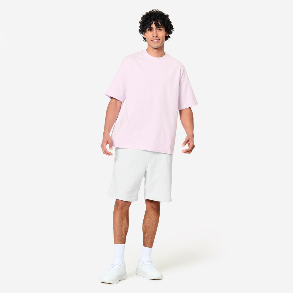 T-shirt de fitness coupe loose homme, violet