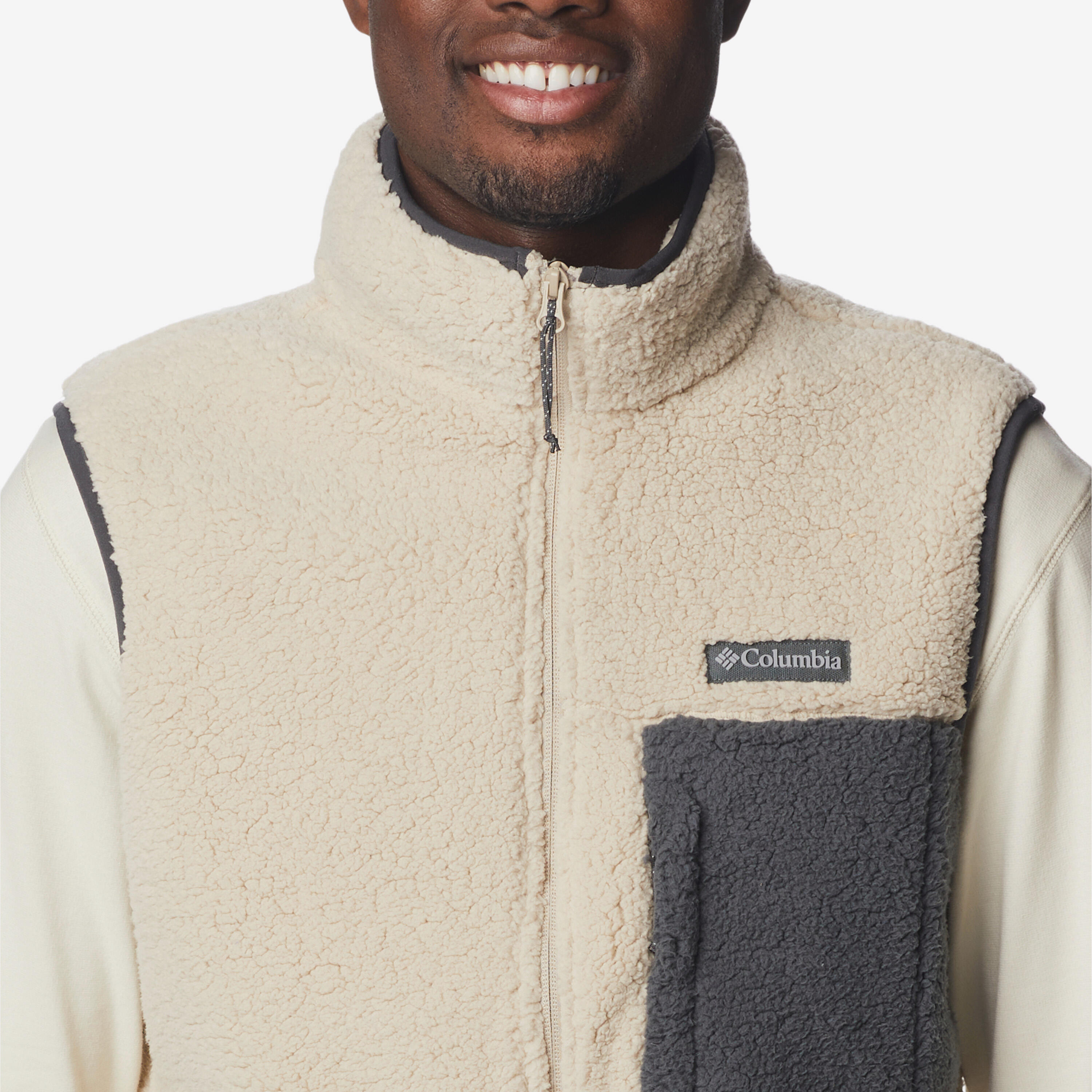 Gilet trekking uomo Columbia MOUNTAINSIDE beige 4/6