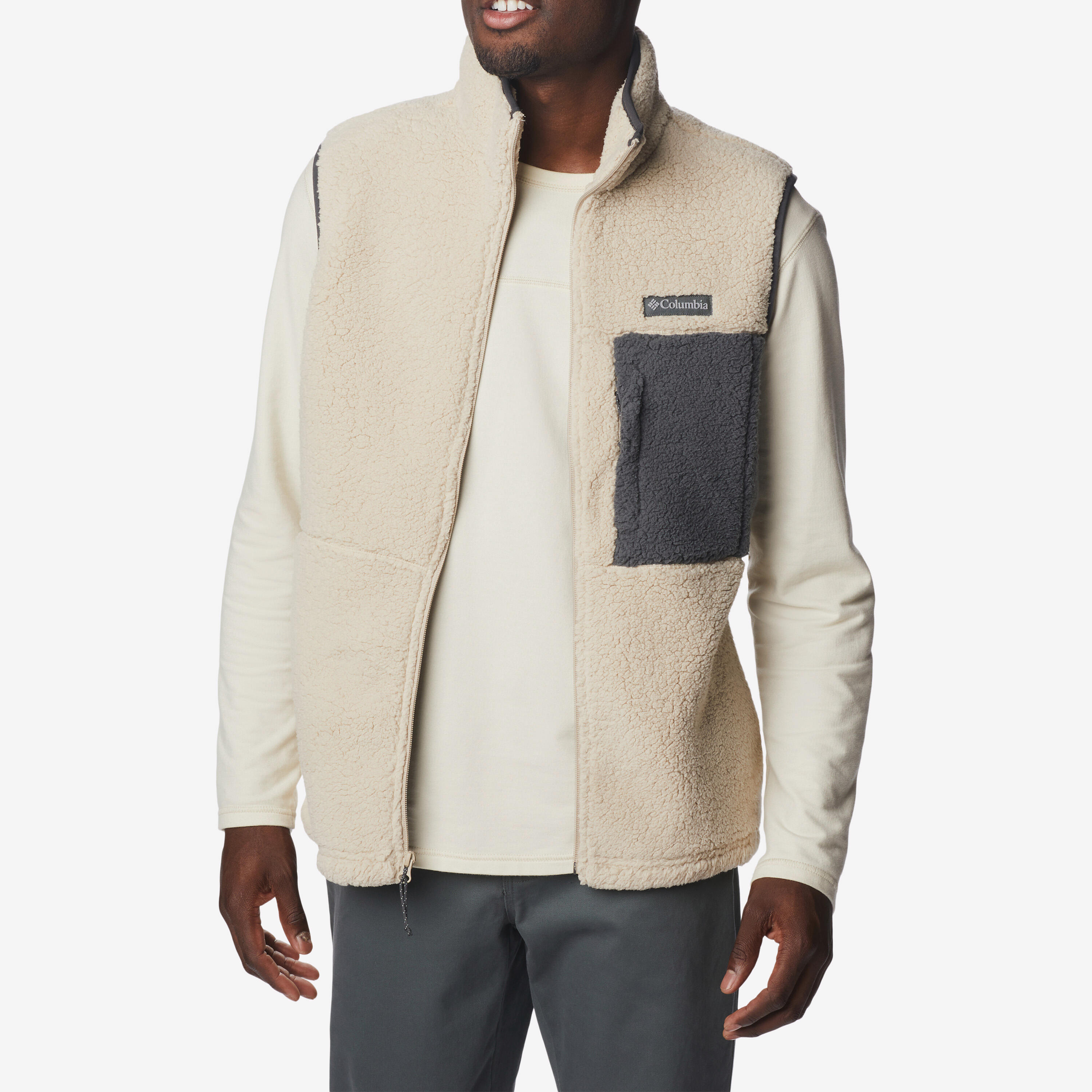 Gilet trekking uomo Columbia MOUNTAINSIDE beige 5/6