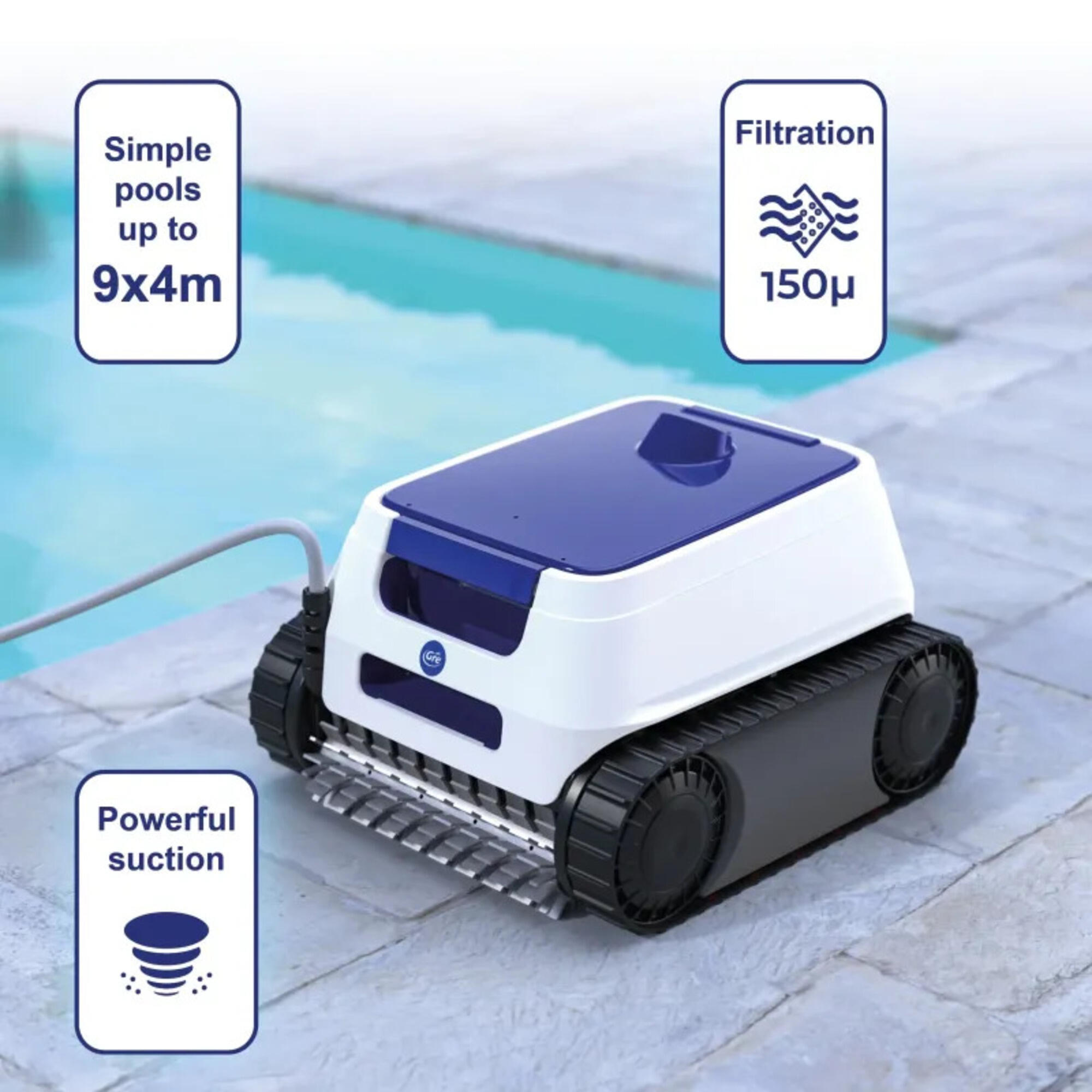 Robot netejafons elèctric Gre ER 230 per a piscines fins a 9 x 4 m - CD 2/4