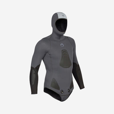 Duikvest voor harpoenduiken heren neopreen 3 mm spf 500 grijs