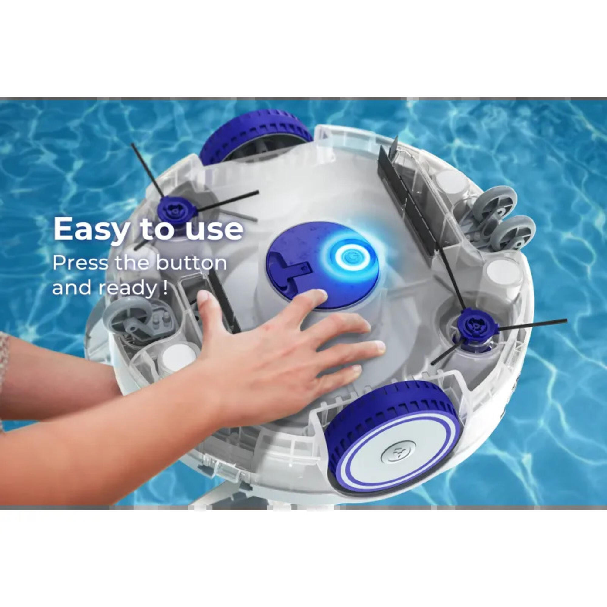 Robot limpiafondos WetRunner GRE: batería recargable, piscinas hasta 12x5m 3/4