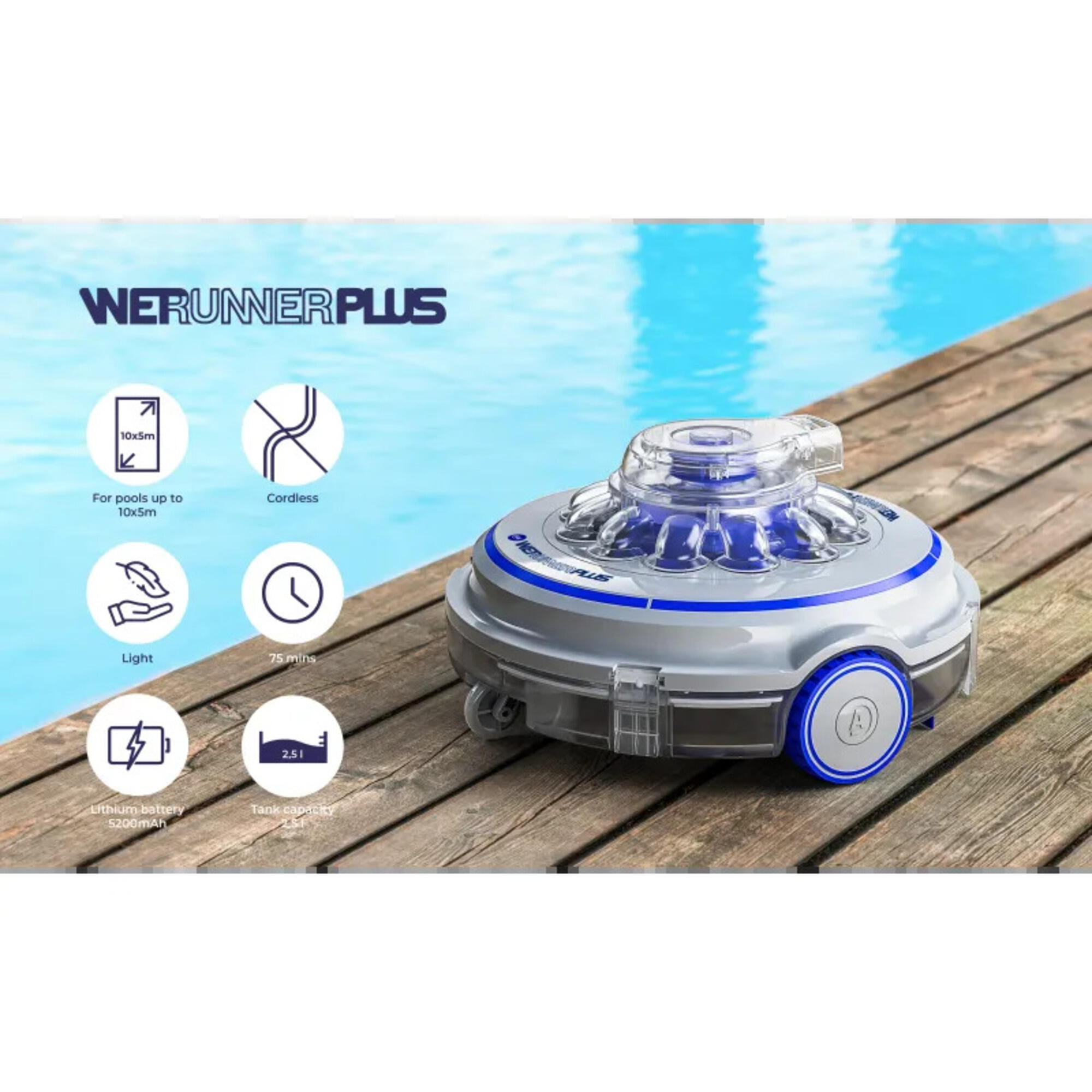 Robot Netejafons WetRunner Plus GREbateria, piscines fins a 10 x 5 m - CD 4/4
