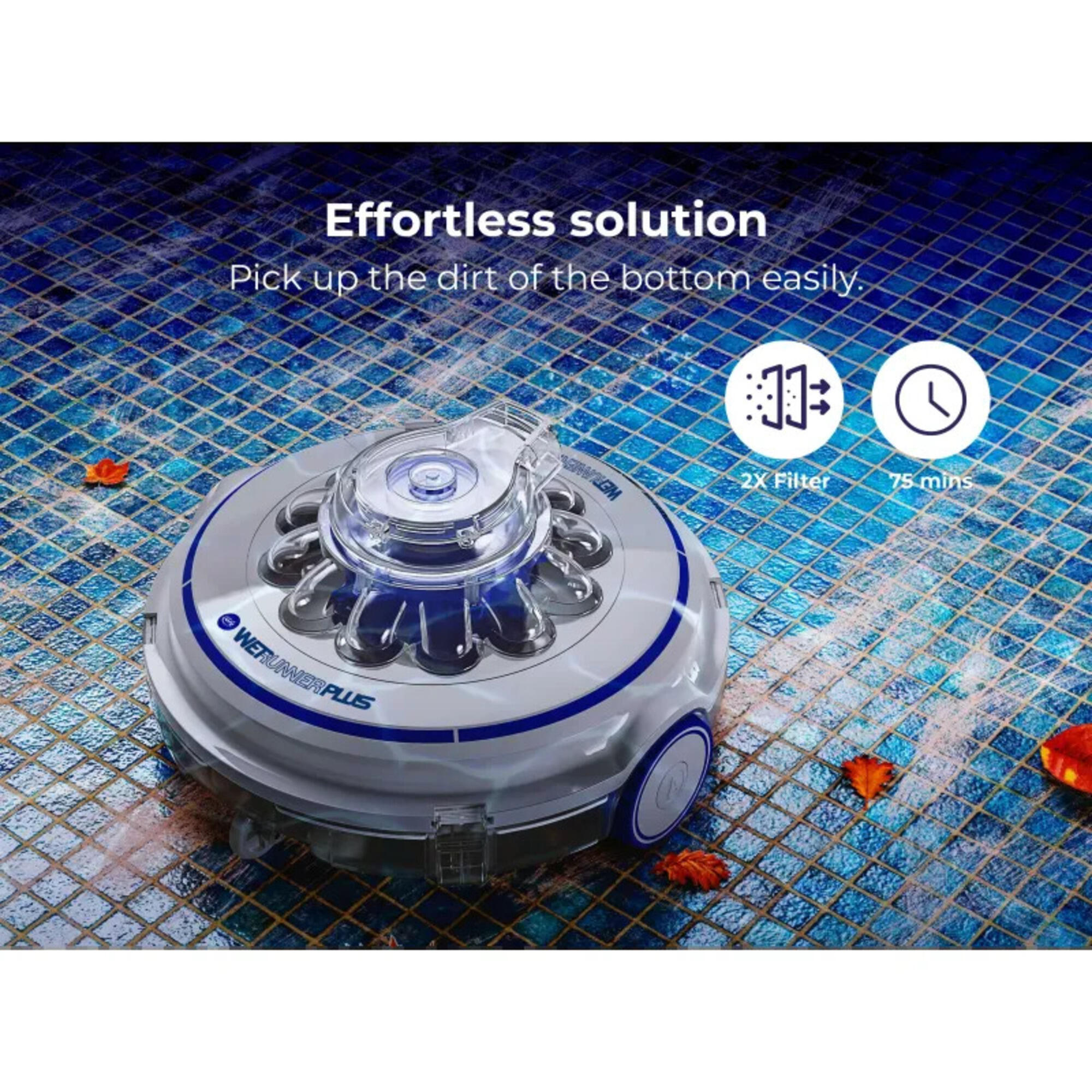 Robot Netejafons WetRunner Plus GREbateria, piscines fins a 10 x 5 m - CD 2/4