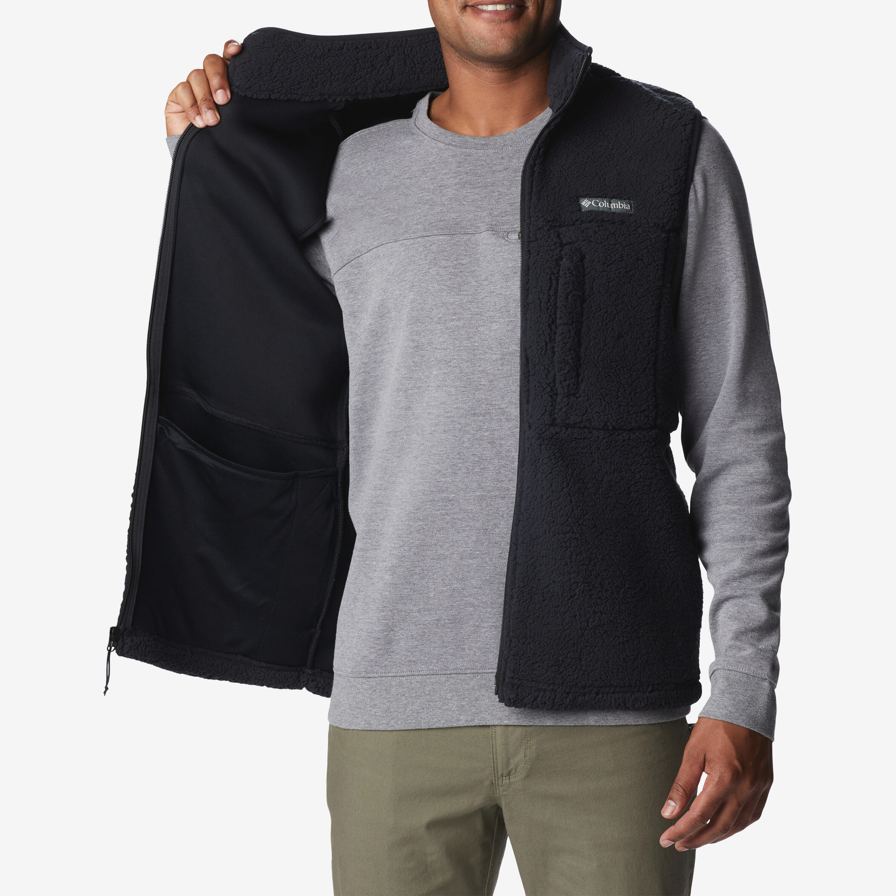 Veste sans manche COLUMBIA Mountainside Noire en polaire sherpa 6/6