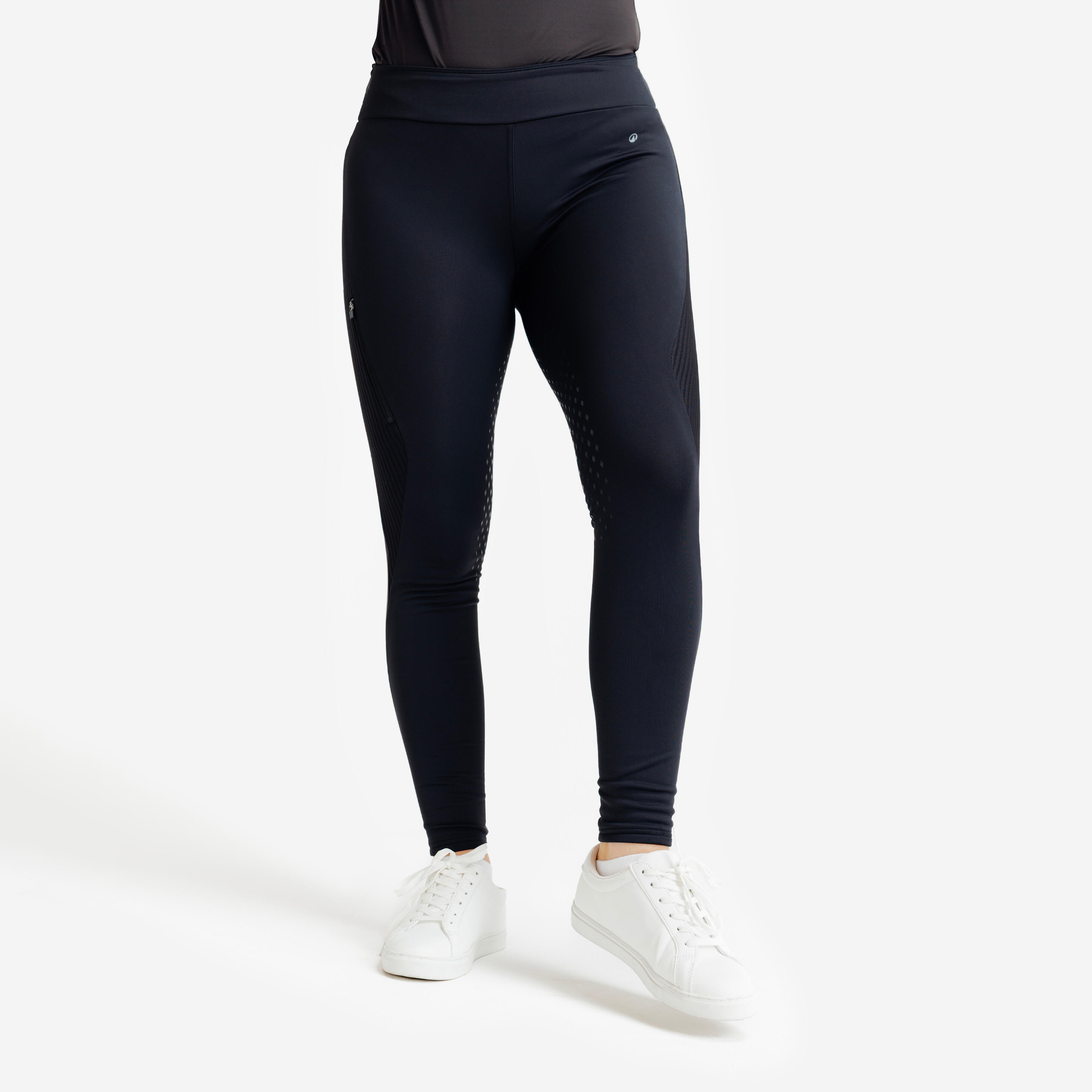 Legginsy jeździeckie damskie 500 ciepłe