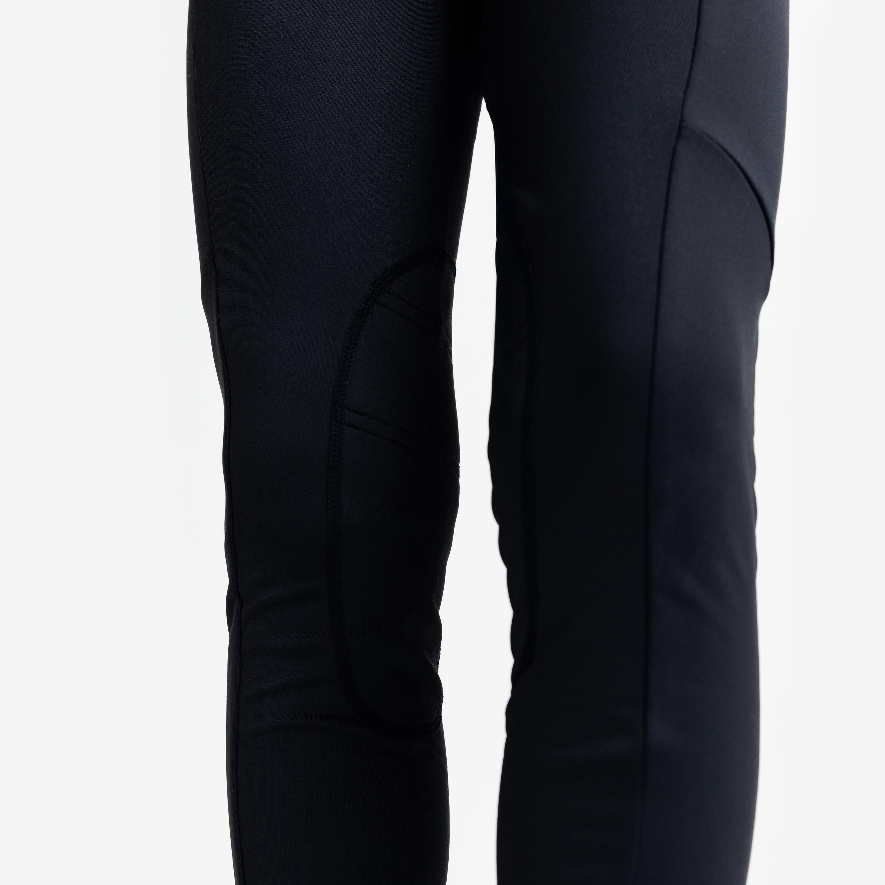 Kids' Horse Riding Jodhpurs Warm - Black 7/8