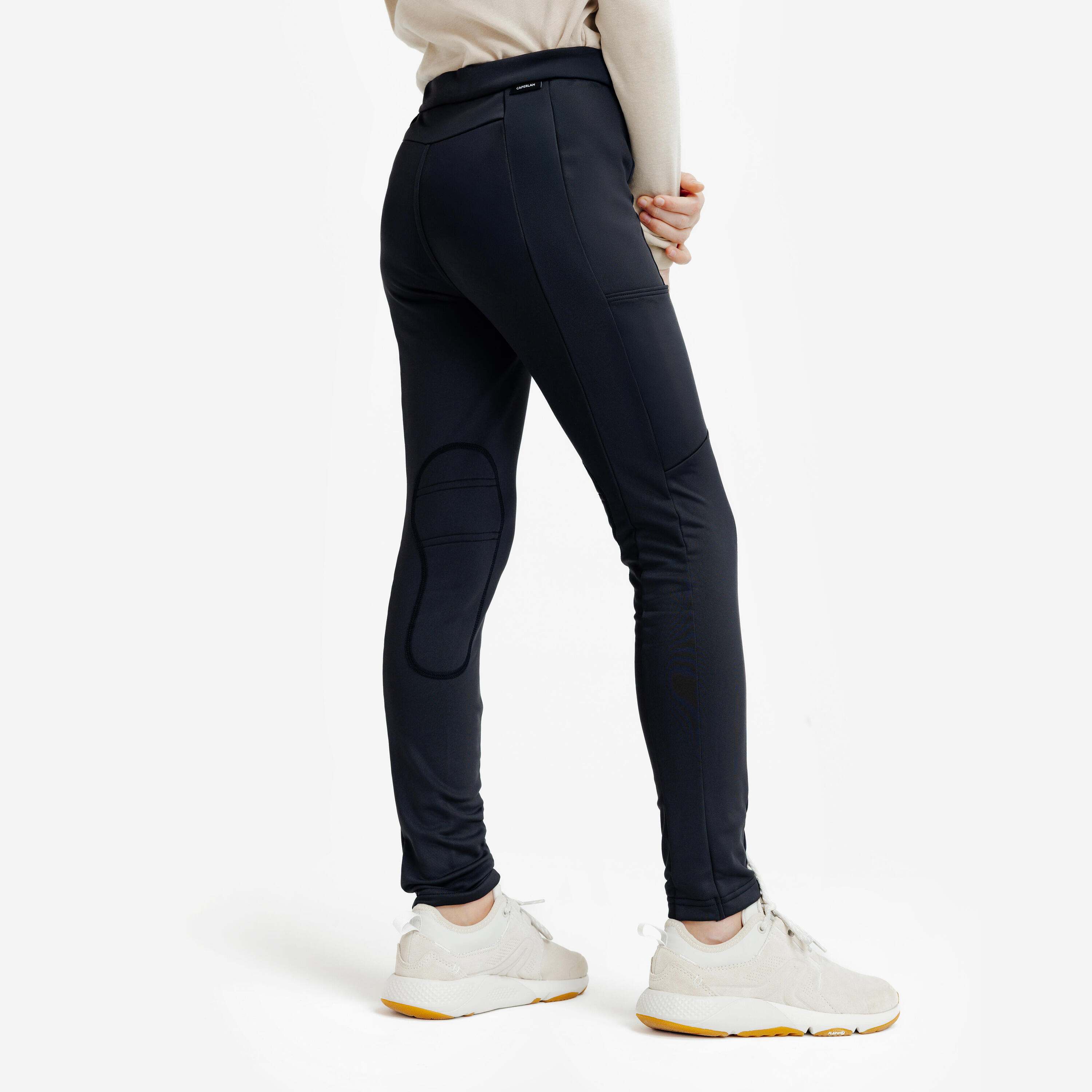 Kids' Horse Riding Jodhpurs Warm - Black 4/8