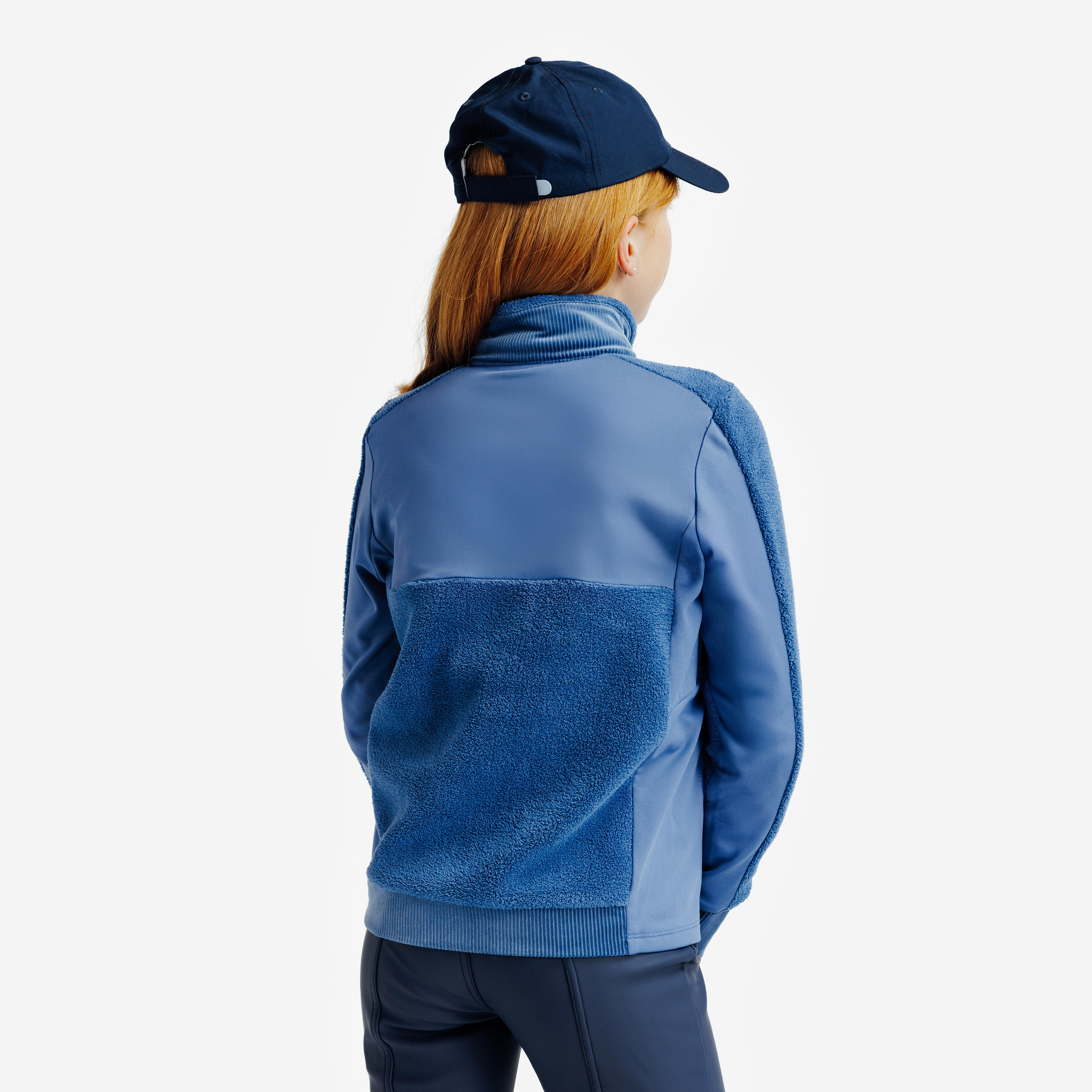 Chandail d’équitation en polaire 1/2 zip enfant - FOUGANZA