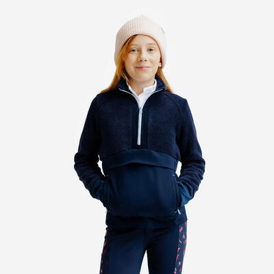 Felpa equitazione bambini COMETE blu