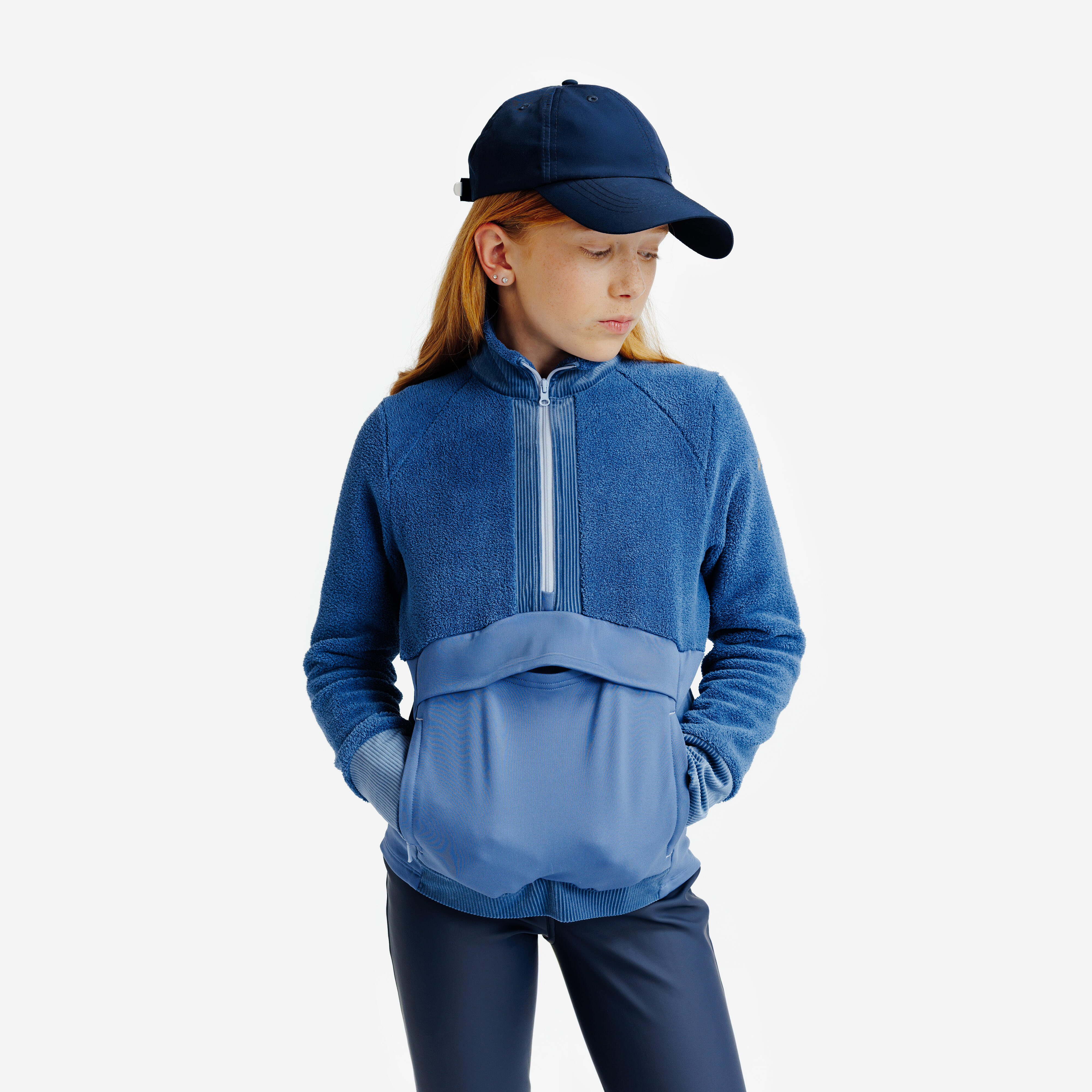 FOUGANZA Reit-Sweatshirt 1/2-Zip Kinder blau | 03608392464607 FOUGANZA Reit-Sweatshirt 1/2-Zip Kinder blau | 03608392464607